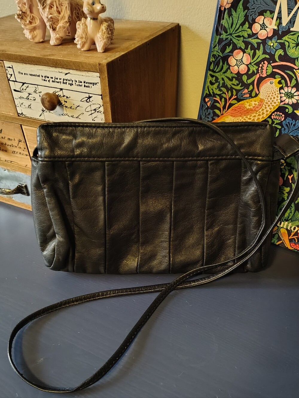 Vintage Lite Leathers 80's Canadian Black Purse